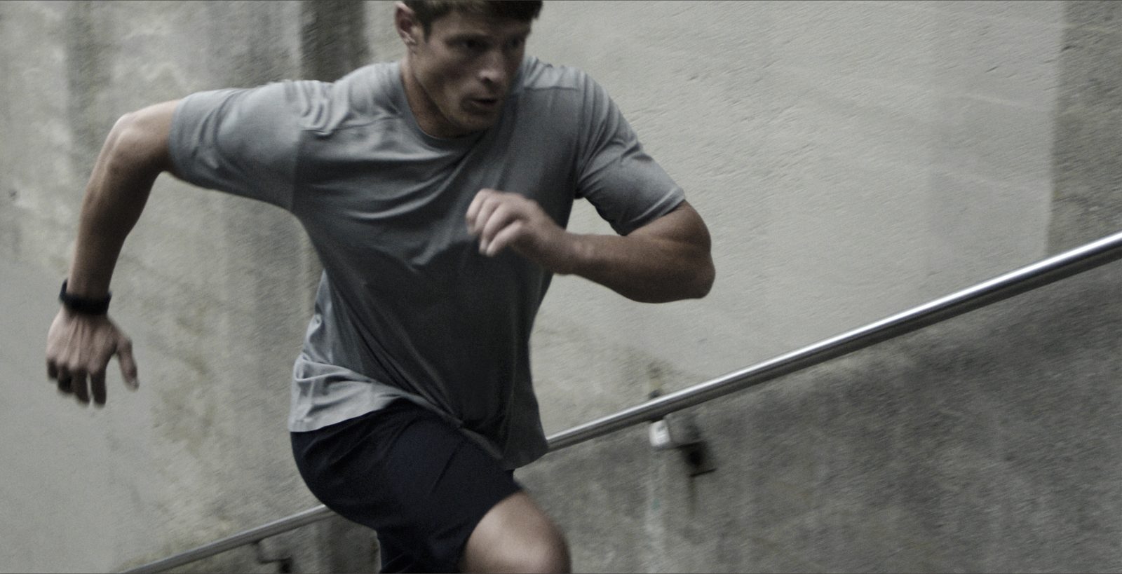 Dai running outdoors