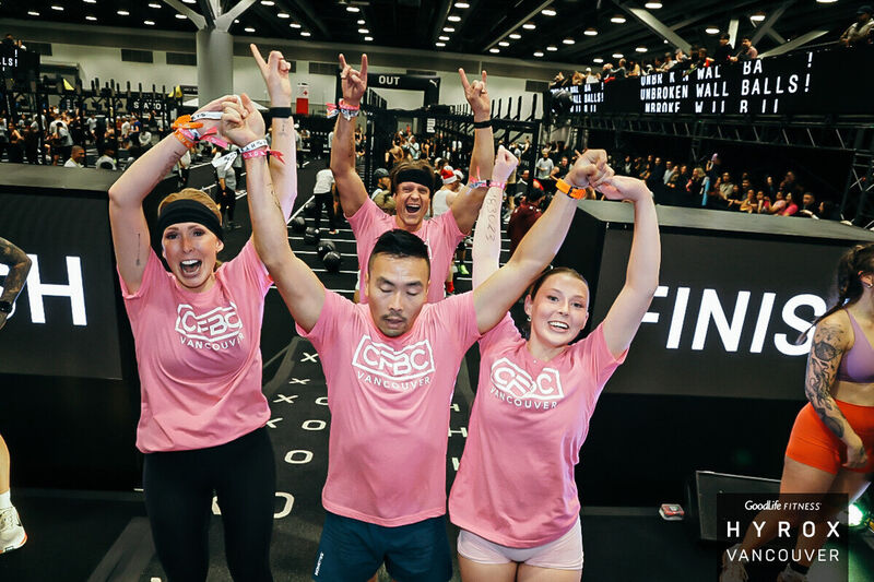 CrossFit BC team at the HYROX Vancouver finish line