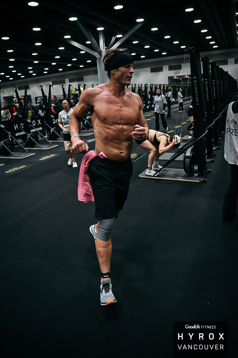 CrossFit BC athlete running at HYROX Vancouver
